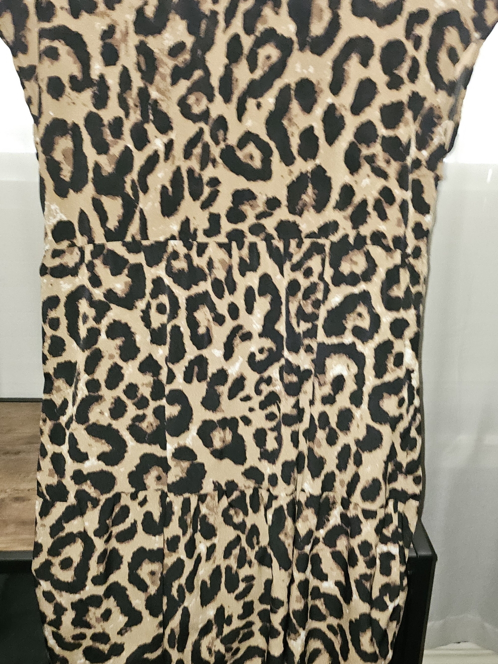 SHEIN Leopard-Print Dress in Tan and Black